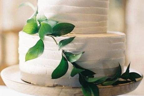 Rustic Two Tier w/Greenery