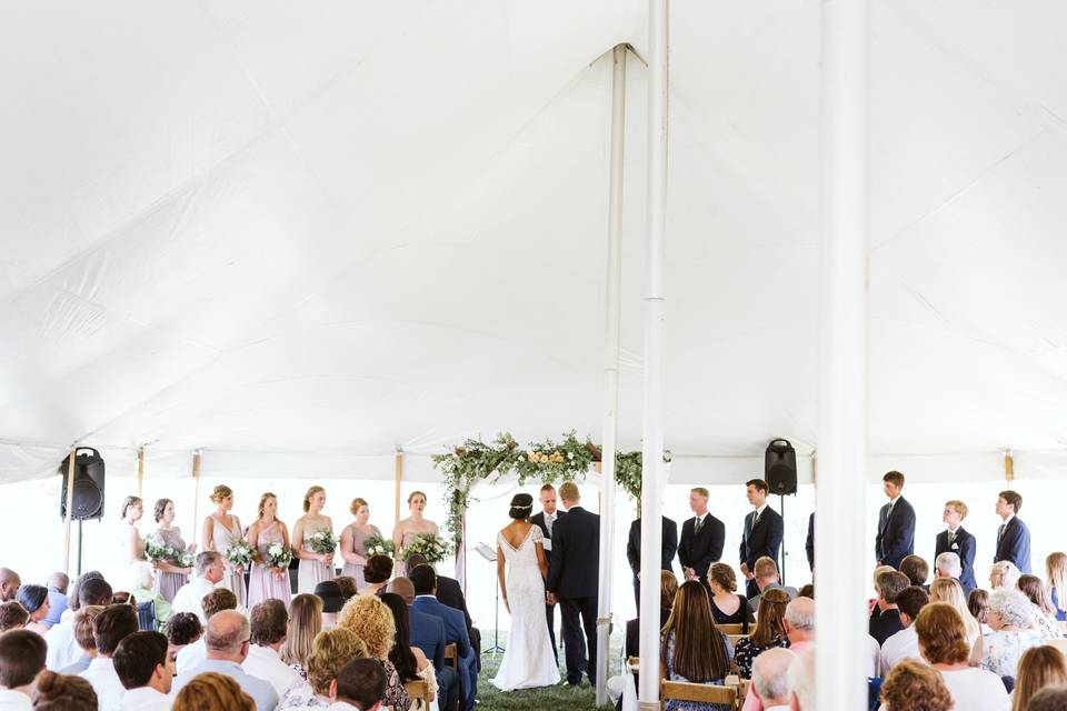 A ceremony under the tent