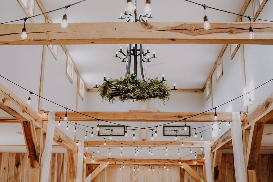 Rustic Chandelier and Lights
