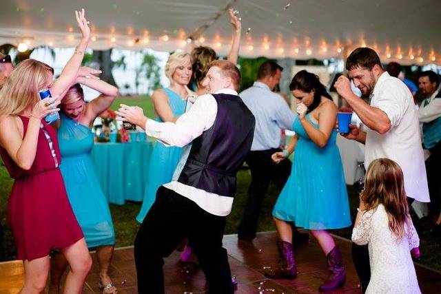 Guests dancing