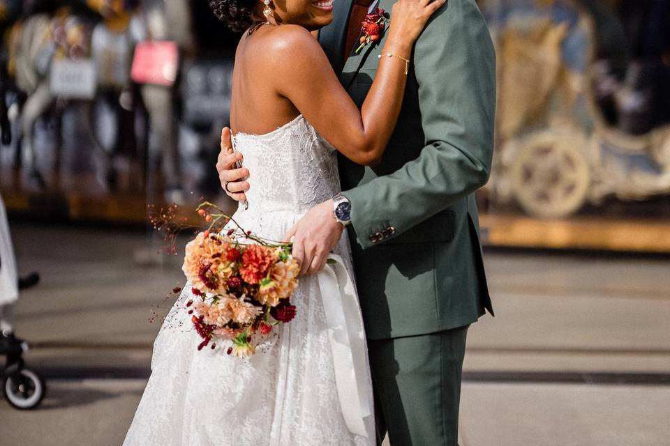 DUMBO wedding portrait