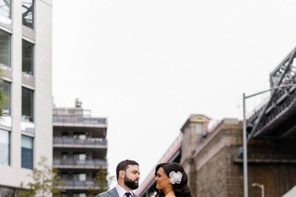 Candid street wedding