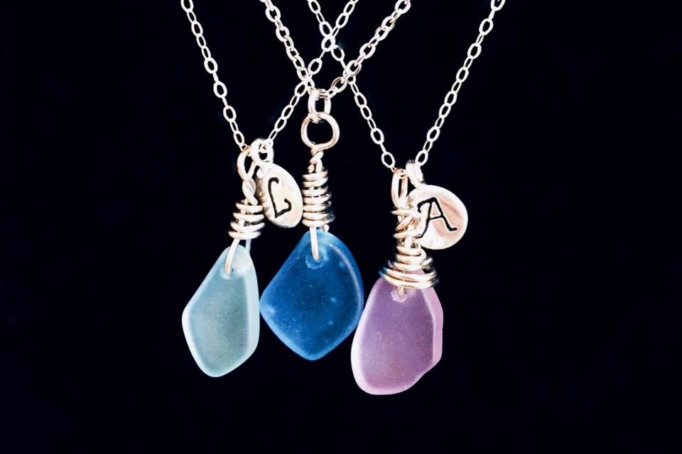 Bridesmaid Sea Glass Necklace