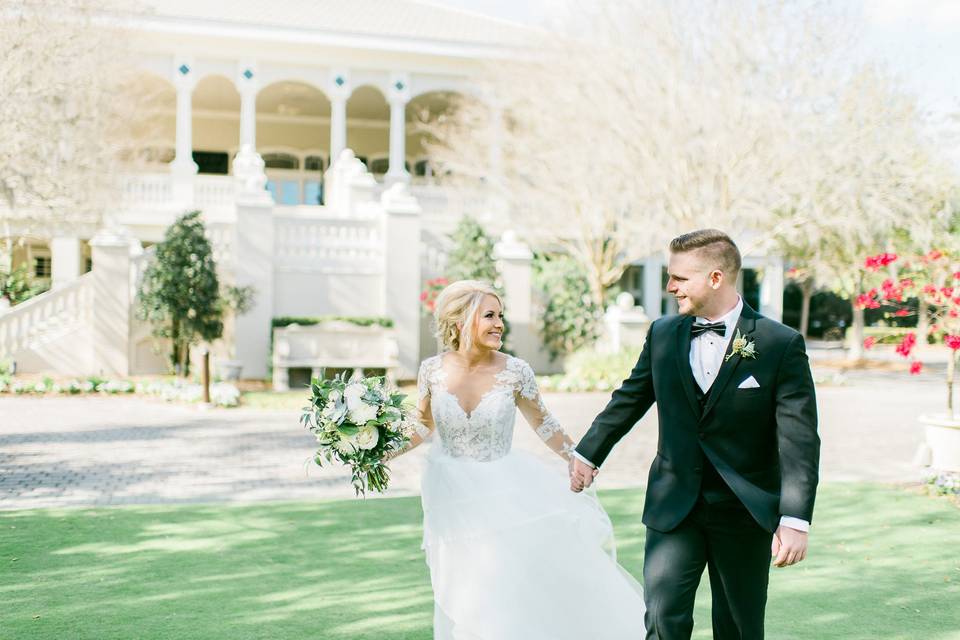 Couple holding hands