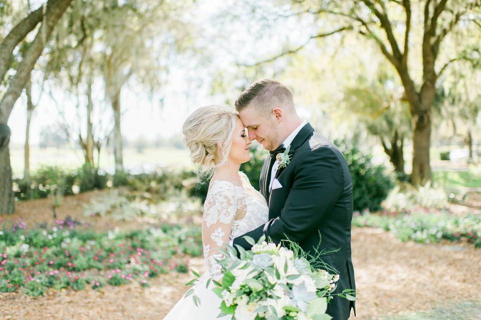 Couple's portrait outdoors