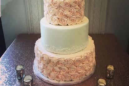 Rossette wedding cake