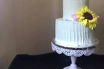 Sunflower wedding cake