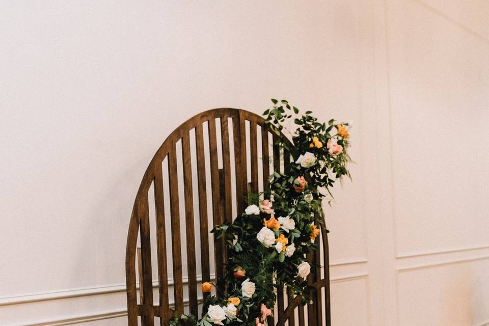 Ceremony Backdrop Floral