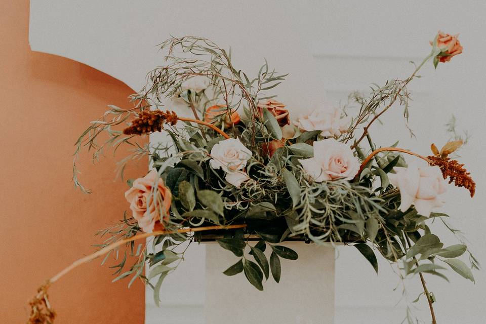 Ceremony Backdrop and Floral