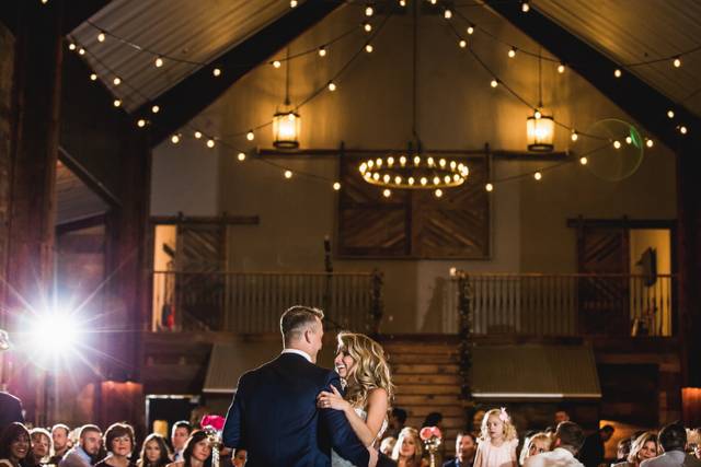 Happy couple on dance floor