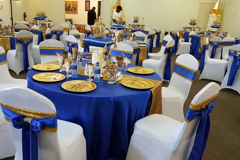 Blue and gold theme