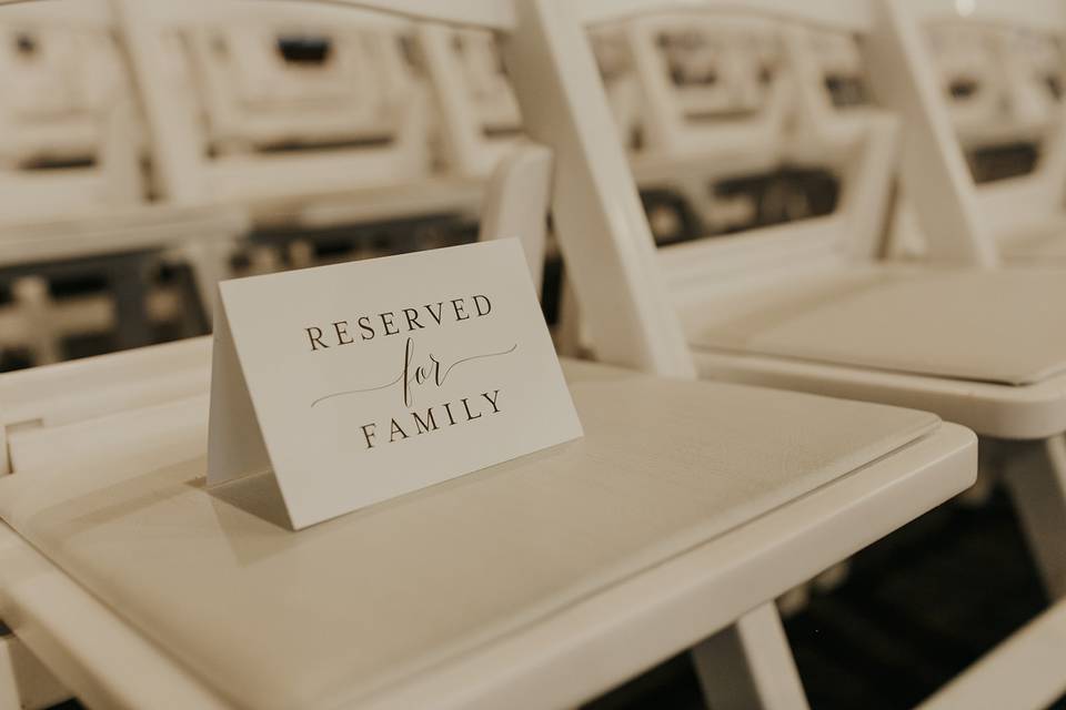 Reserved seating
