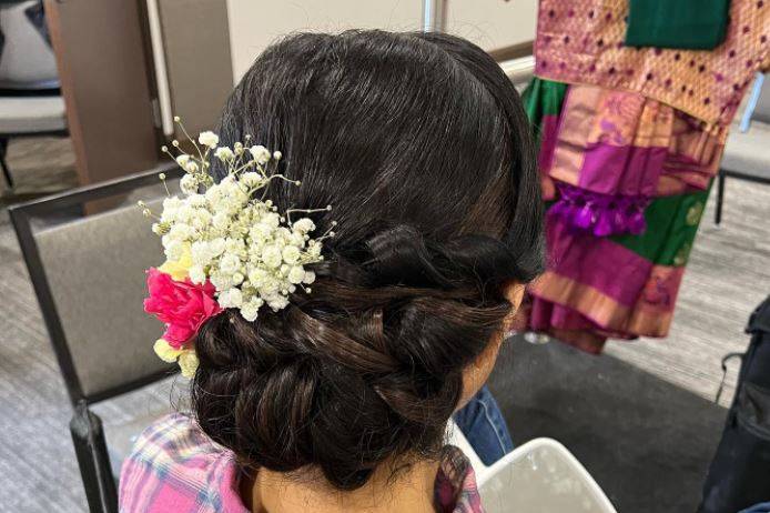 Soft wedding updo