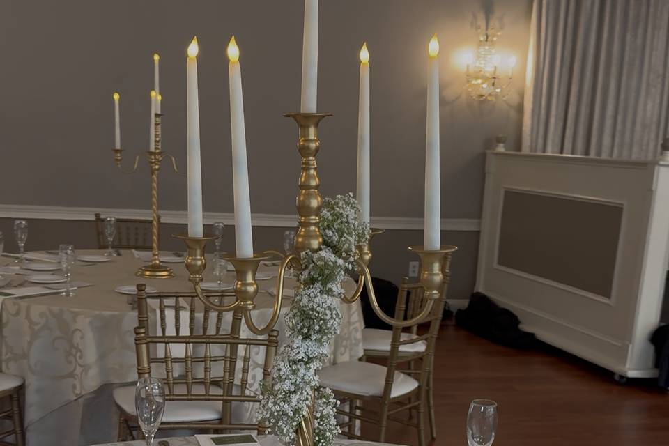 Candelabra centerpiece