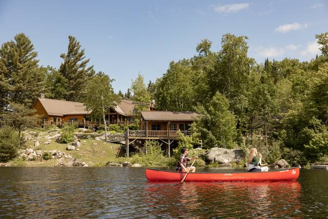 Canoeing by the lodge