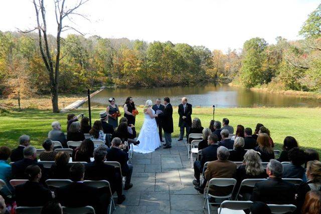 Outdoor wedding ceremony