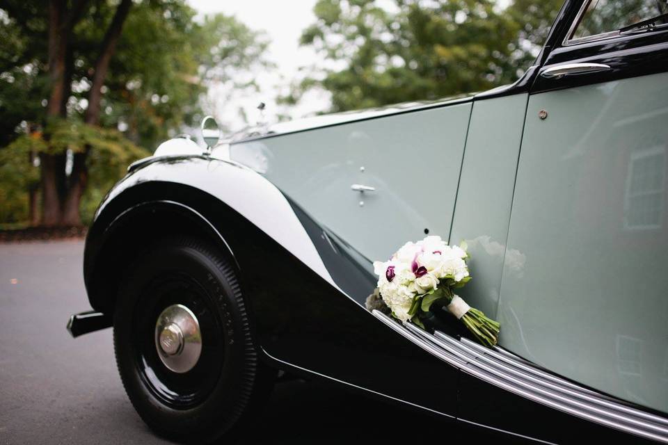 Vintage wedding transportation