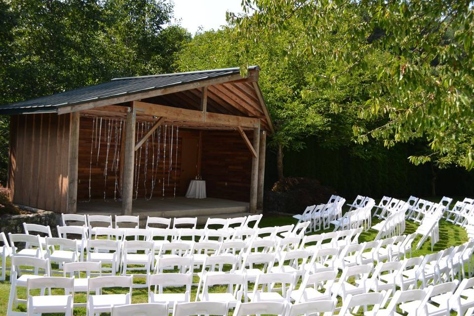 Wedding ceremony area