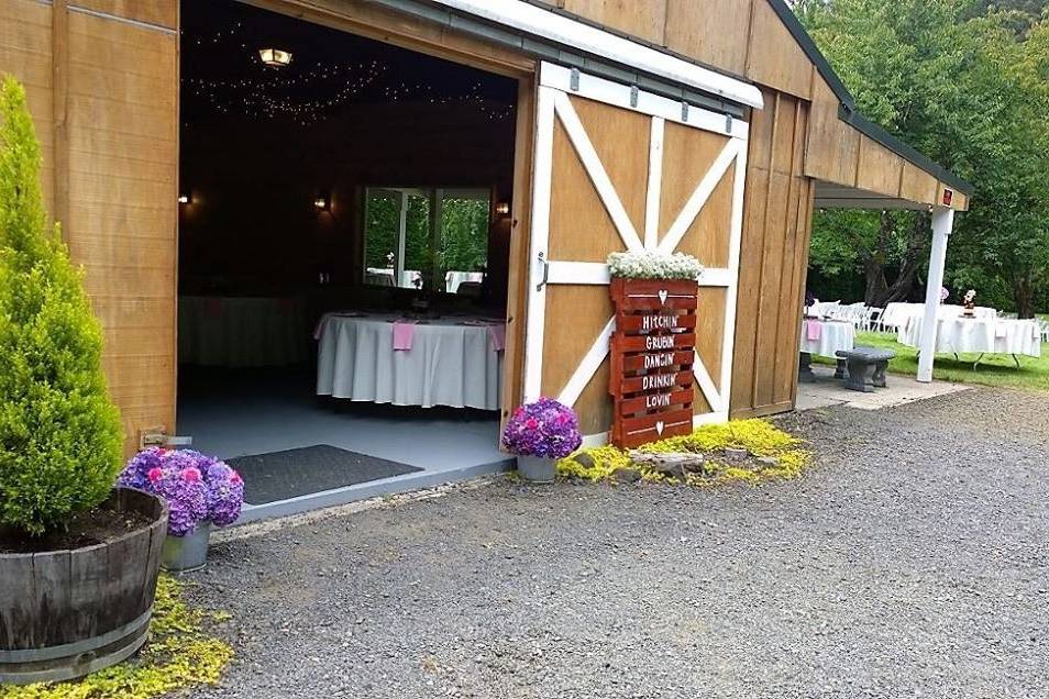 A rustic wedding venue