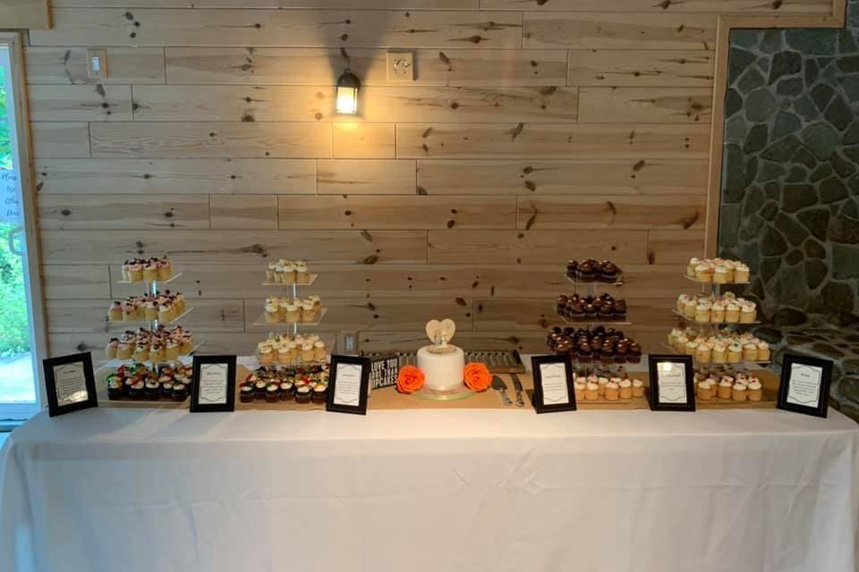 A simple dessert table setup