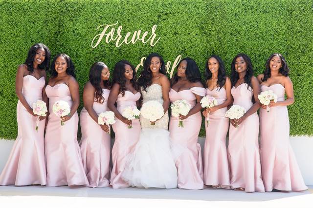 Bride and bridesmaids