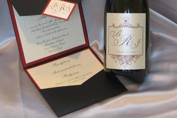 Custom Pocket Wedding Invitations