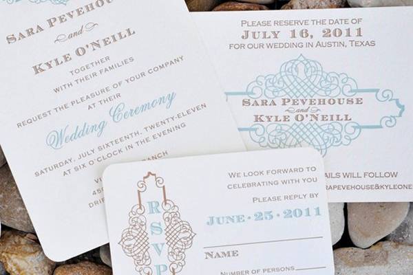 Custom Letterpress invitation