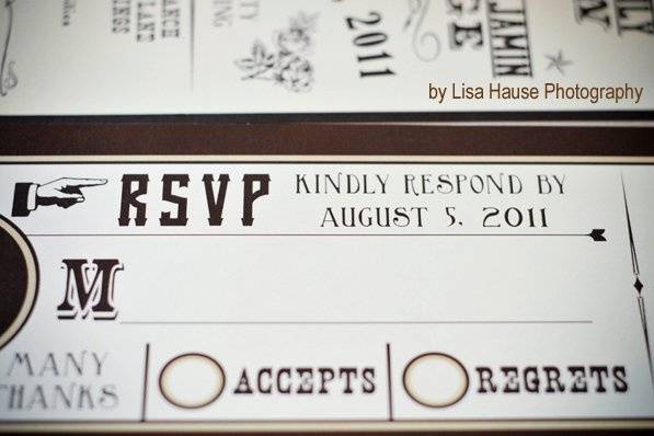 Vintage western custom invitation