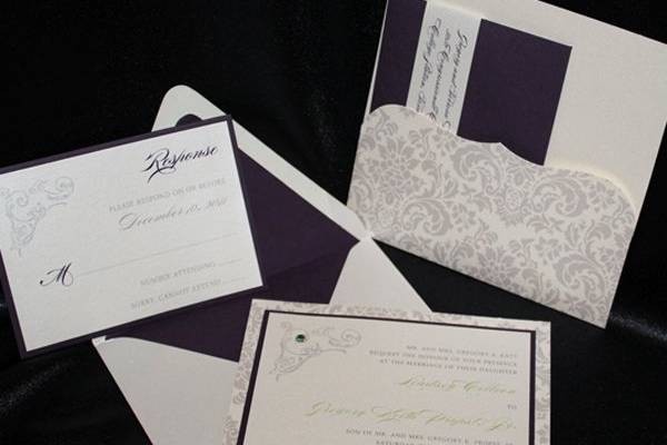 Custom Pocket Wedding Invitations