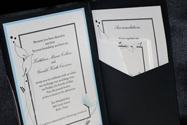 Custom Pocket Wedding Invitations