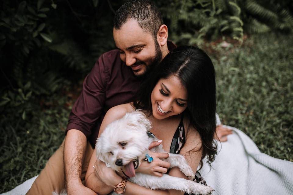 Engagement Session with puppy