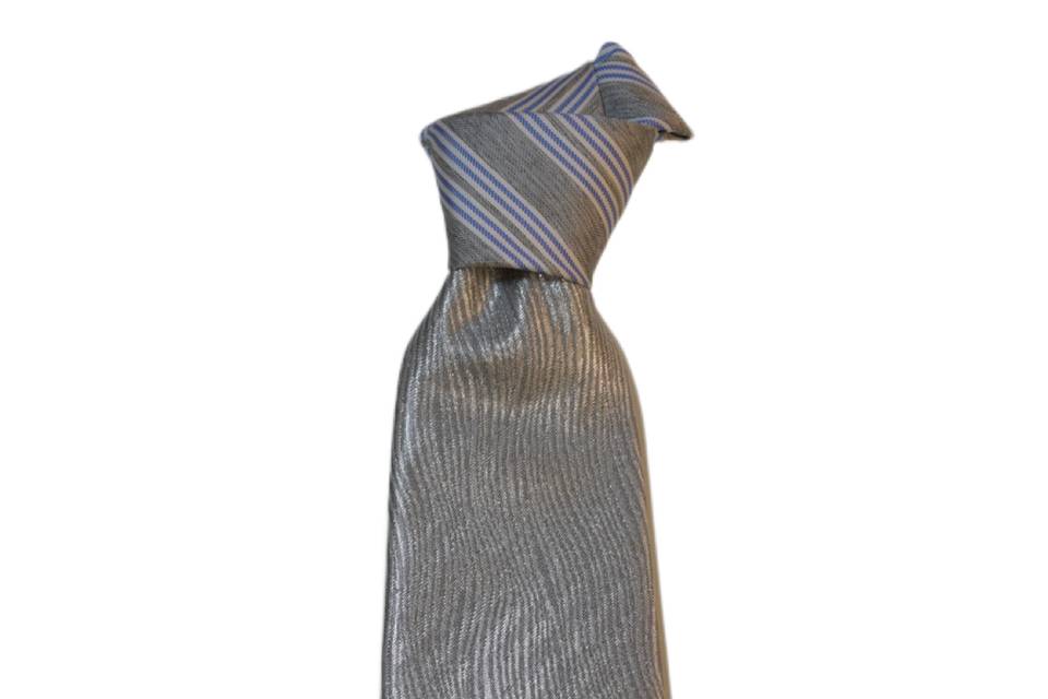 Silver handmade necktie