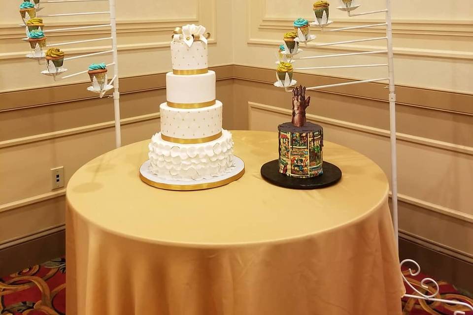 Wedding Cake and groom's cake