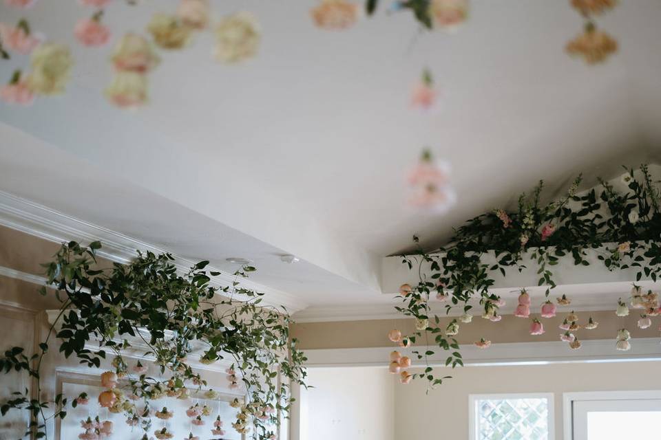 Indoor floral installation