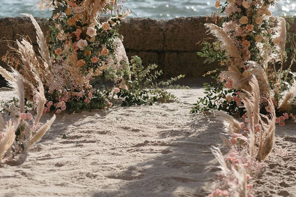 Coastal wedding ceremony