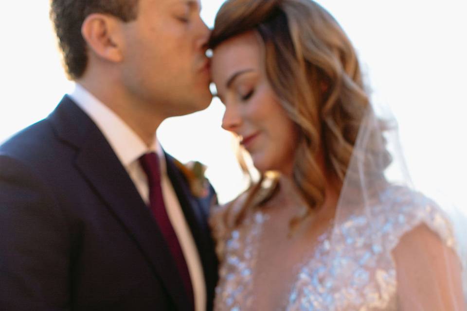 Coastal wedding couple