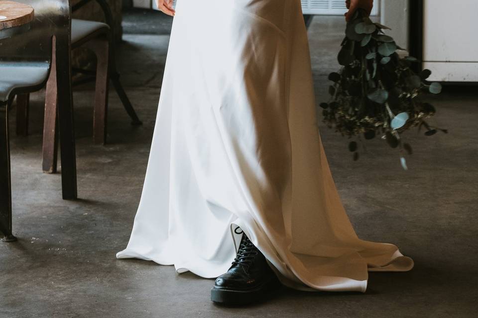 Bride looking fierce