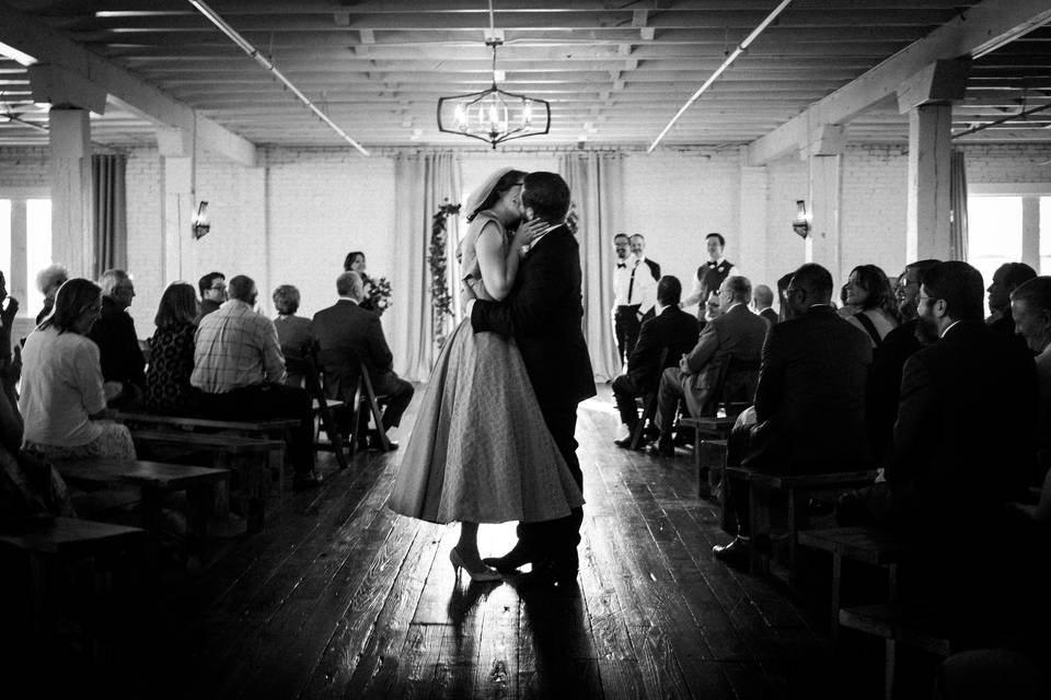 Dramatic kiss