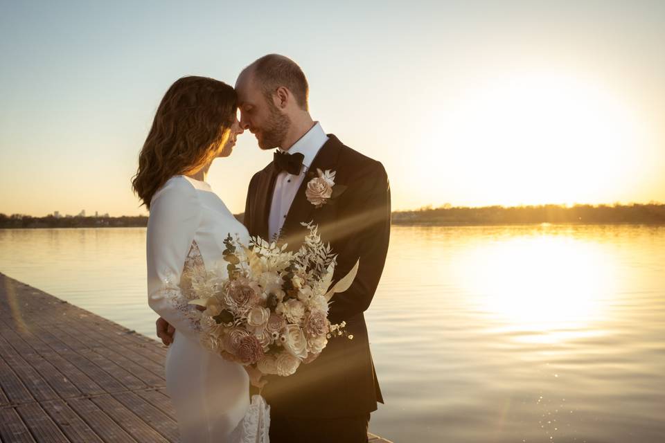 Bride and groom portrait