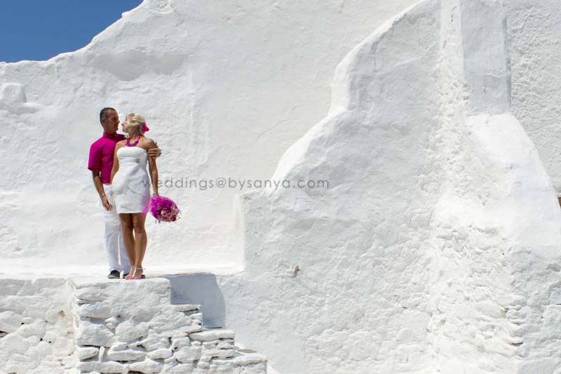 Mykonos Destination Wedding Photoshoot & Ceremony