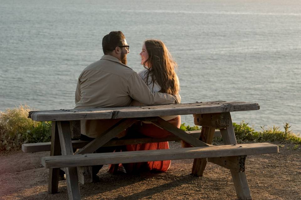 Engagement session in Malibu