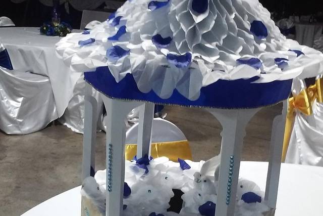 Blue and White Card Box