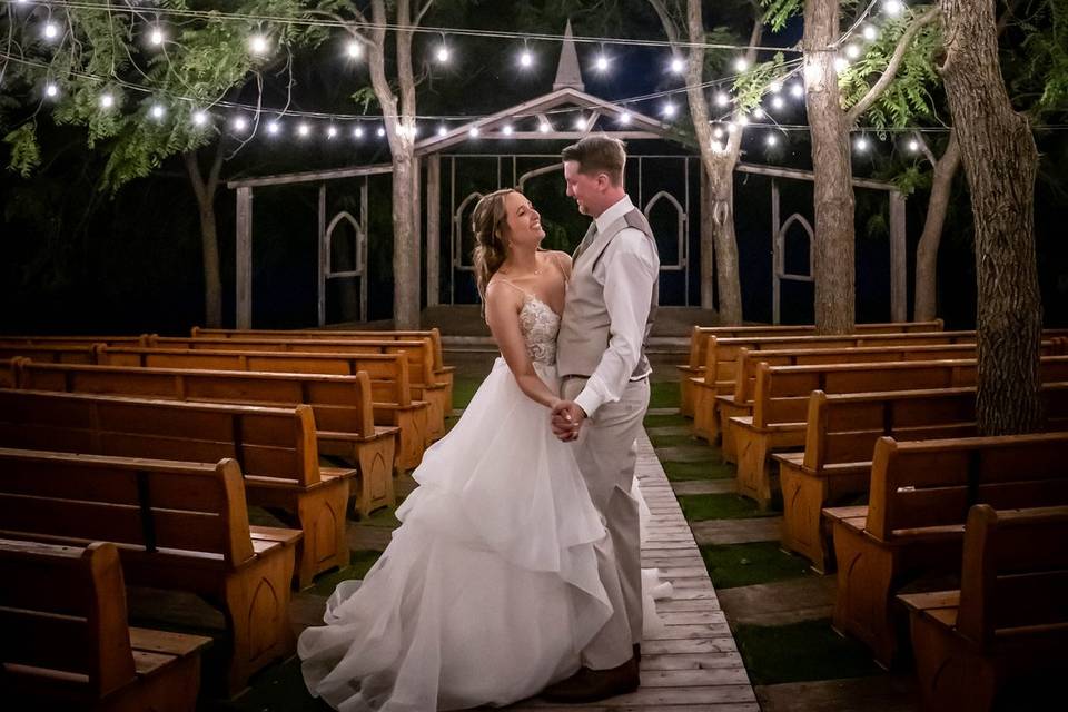 Under the Edison lights