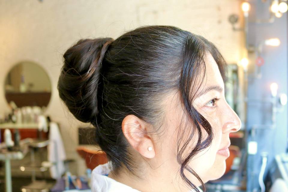 Sleek bun