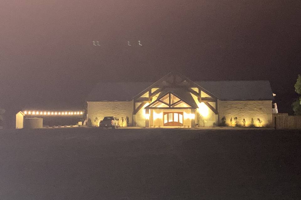 Lodge Front at night