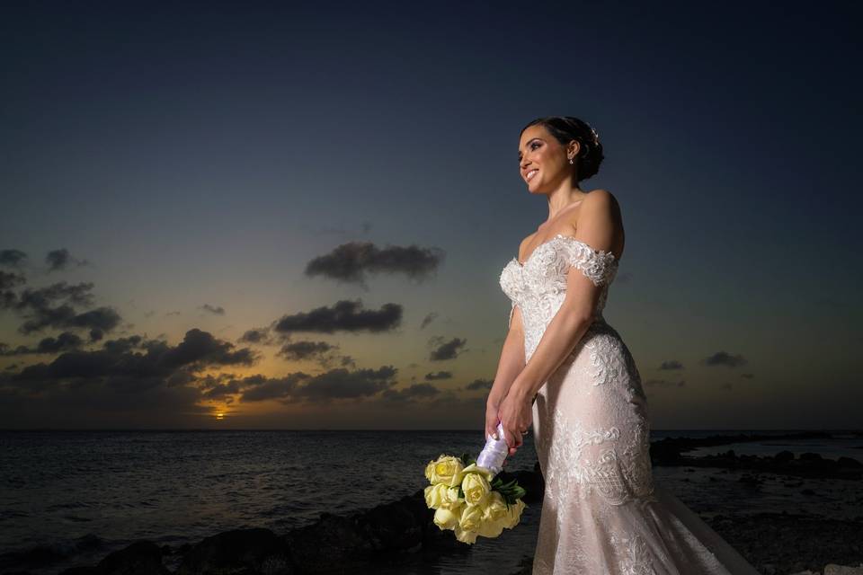 Bride & Sunset