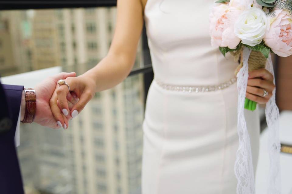 NYC rooftop elopement