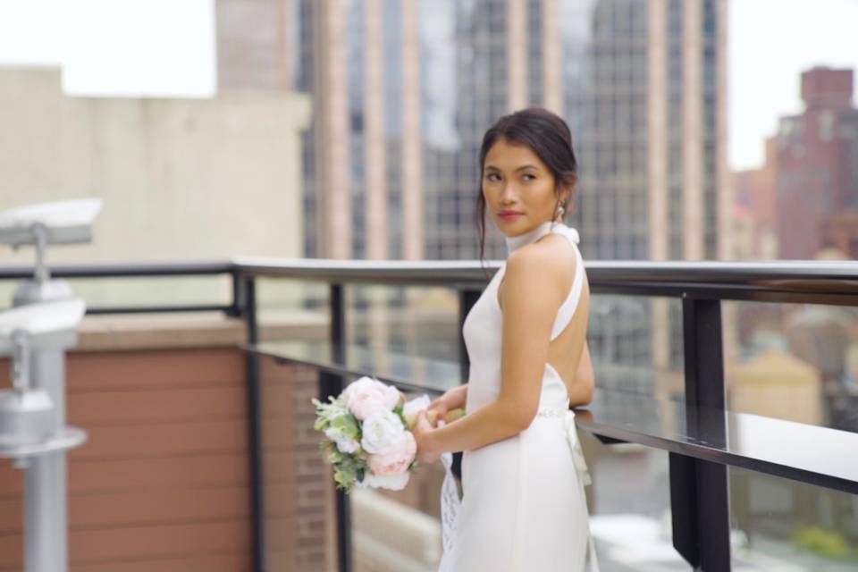 NYC rooftop elopement