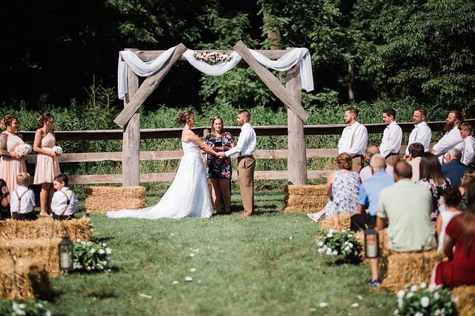 Rustic ceremony