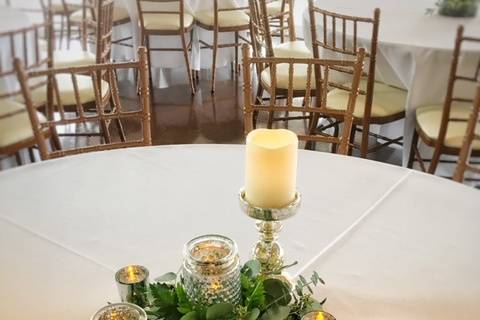 Simple greenery centerpieces